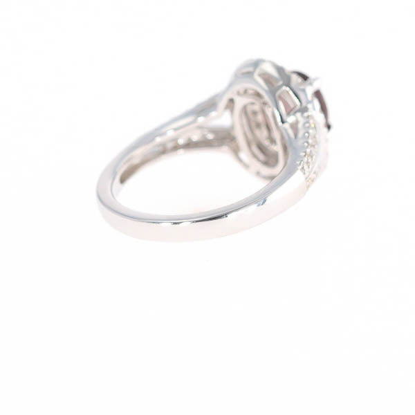 Natural Color Change Garnet and Diamond Ring