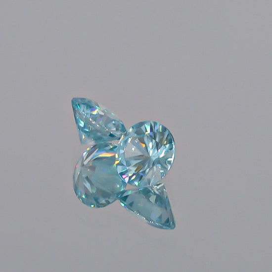 Natural Blue Zircon Pair 3.32 Total Carats