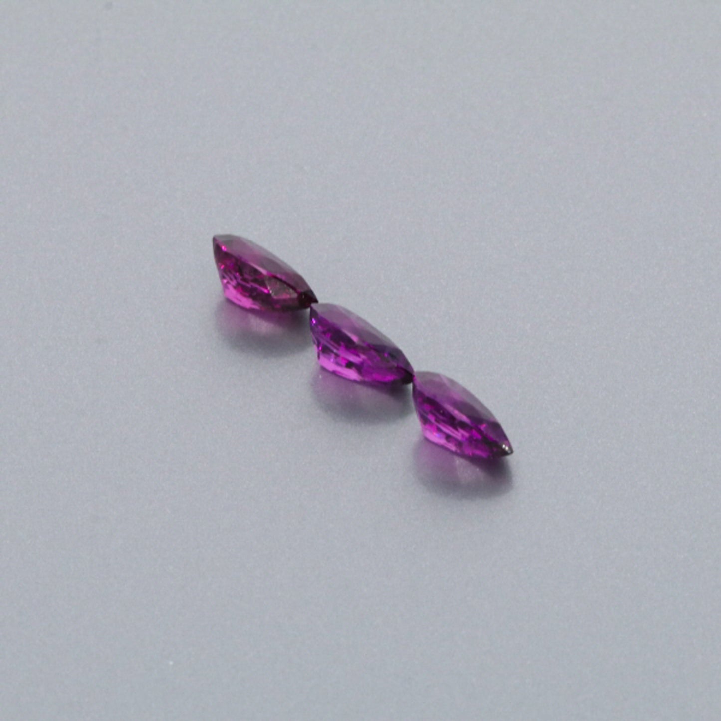 Natural Purple Garnet Three Piece Set Pear Shape 3.05 Total Carat Weight
