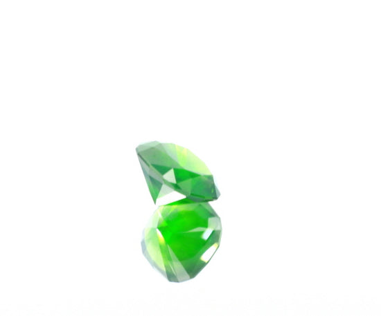 Natural Unheated Russian Demantoid Garnet with 'horse tail' inclusions Cushion shape 3.45ct With GIA Report