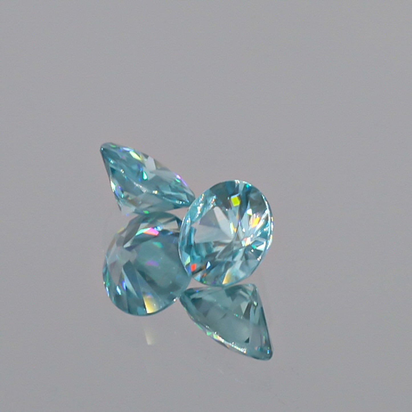 Natural Blue Zircon Pair 3.87 Total Carats