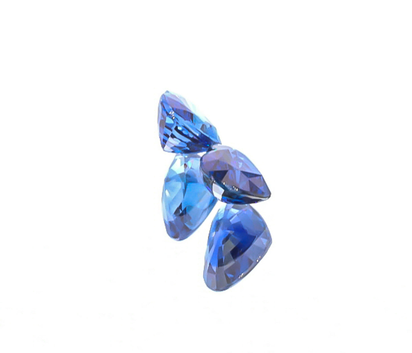 Natural Blue Sapphire Pair Heart Shape 4.03 Total Carat Weight With GIA Report
