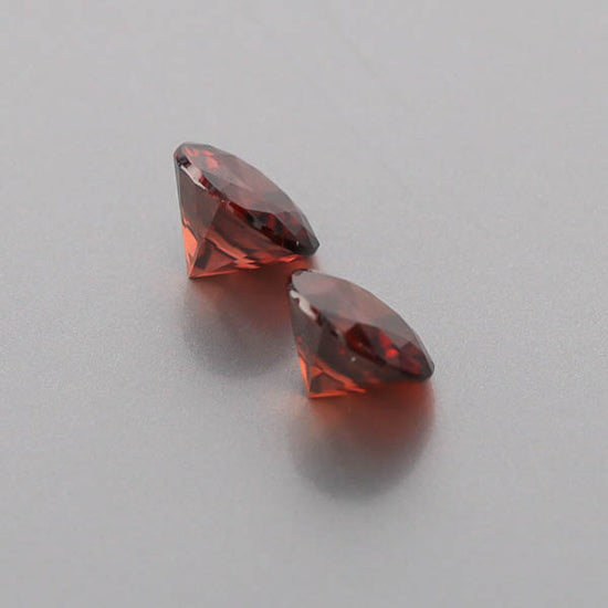Natural Red Zircon Pair 6.72 Total Carats