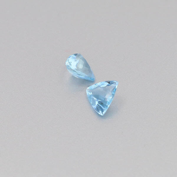 Natural Aquamarine Pair 0.92 Total Carats Weight