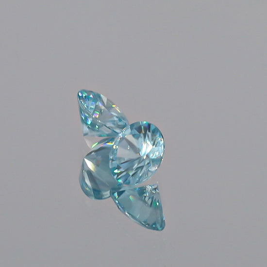 Natural Blue Zircon Pair 3.32 Total Carats