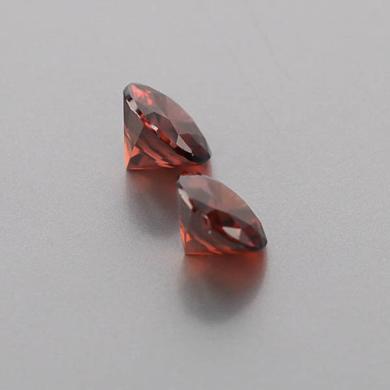 Natural Red Zircon Pair 6.72 Total Carats