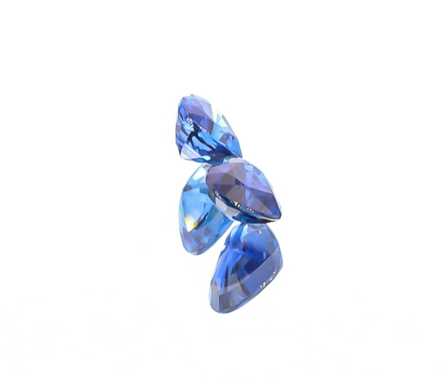 Natural Blue Sapphire Pair Heart Shape 4.03 Total Carat Weight With GIA Report