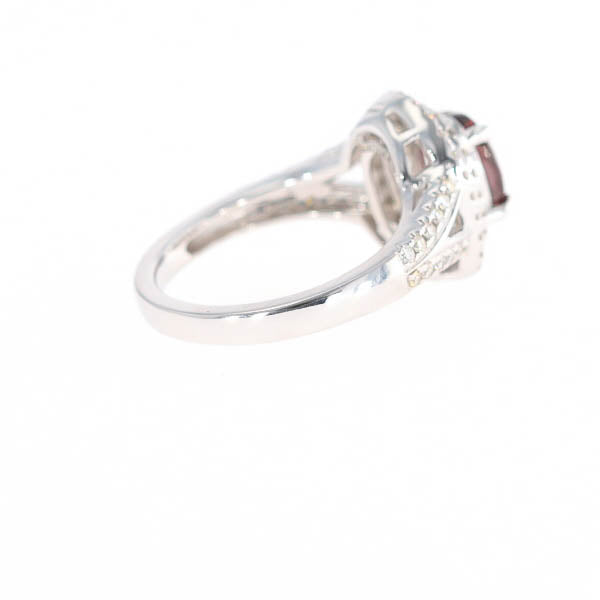 Natural Color Change Garnet and Diamond Ring
