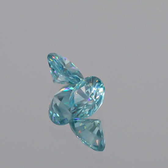 Natural Blue Zircon Pair 3.87 Total Carats