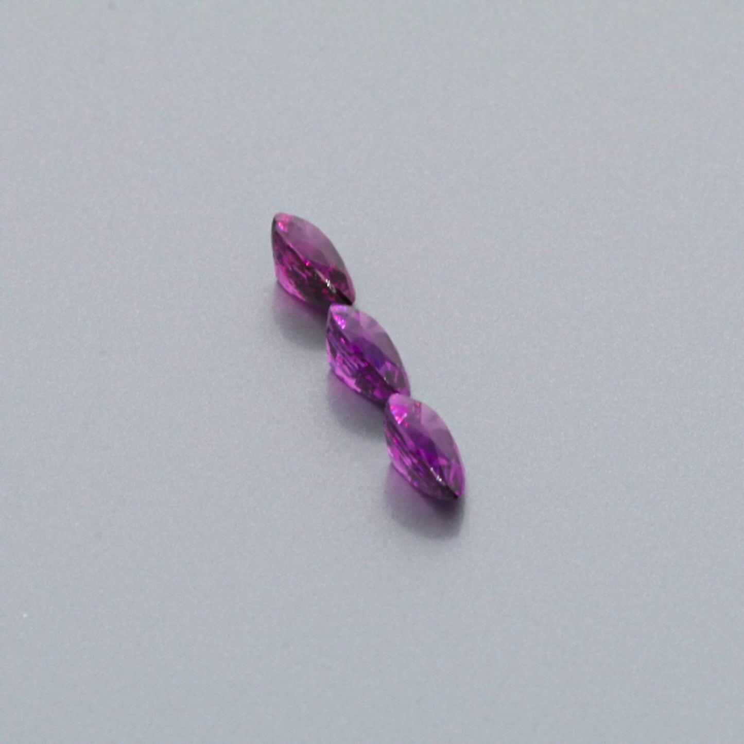 Natural Purple Garnet Three Piece Set Pear Shape 3.05 Total Carat Weight