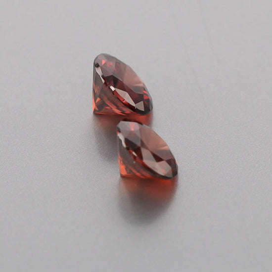 Natural Red Zircon Pair 6.72 Total Carats