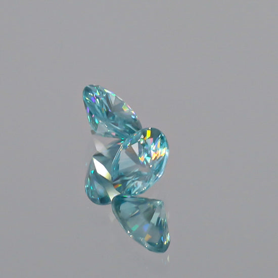 Natural Blue Zircon Pair 3.87 Total Carats