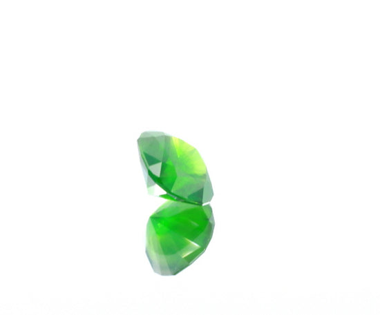 Natural Unheated Russian Demantoid Garnet with 'horse tail' inclusions Cushion shape 3.45ct With GIA Report