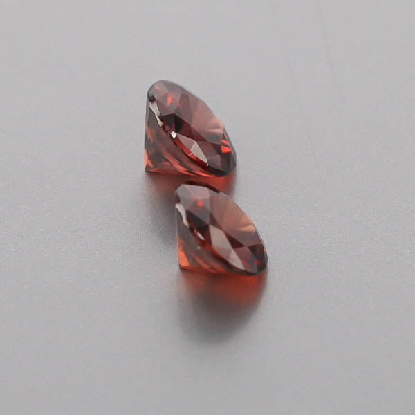 Natural Red Zircon Pair 6.72 Total Carats