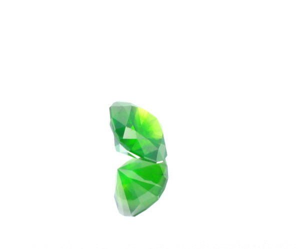 Natural Unheated Russian Demantoid Garnet with 'horse tail' inclusions Cushion shape 3.45ct With GIA Report