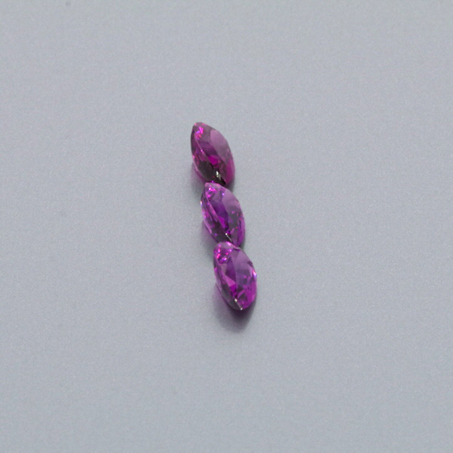 Natural Purple Garnet Three Piece Set Pear Shape 3.05 Total Carat Weight