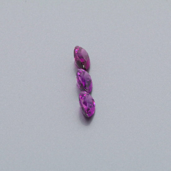 Natural Purple Garnet Three Piece Set Pear Shape 3.05 Total Carat Weight