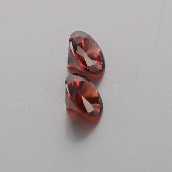 Natural Red Zircon Pair 6.72 Total Carats