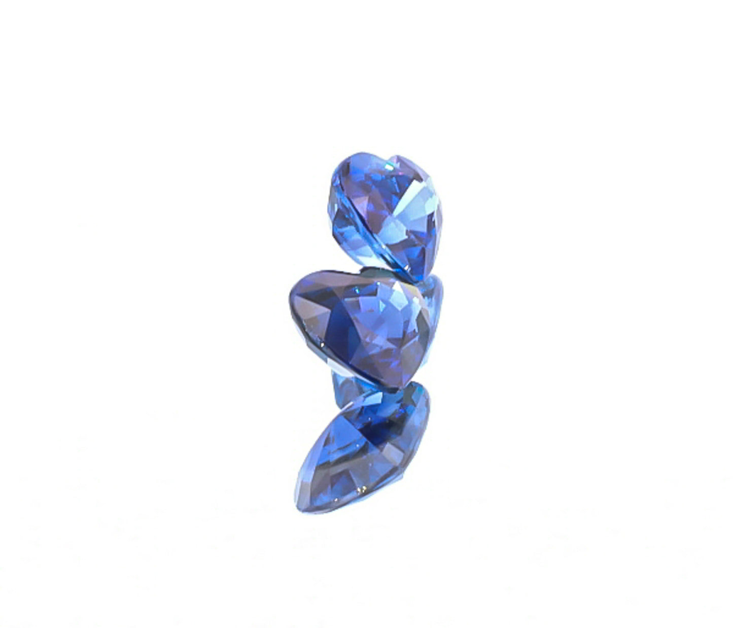 Natural Blue Sapphire Pair Heart Shape 4.03 Total Carat Weight With GIA Report