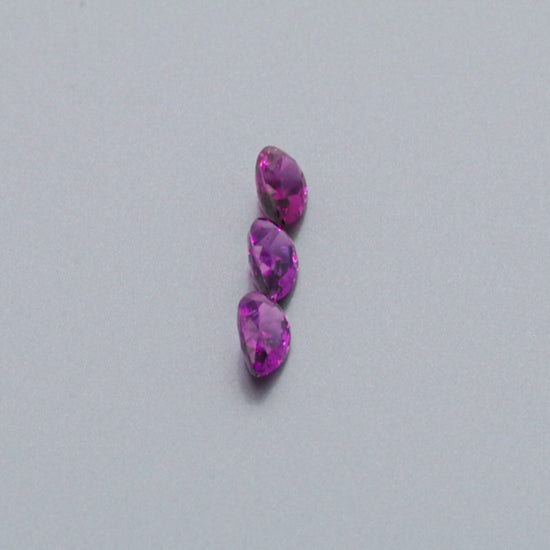 Natural Purple Garnet Three Piece Set Pear Shape 3.05 Total Carat Weight