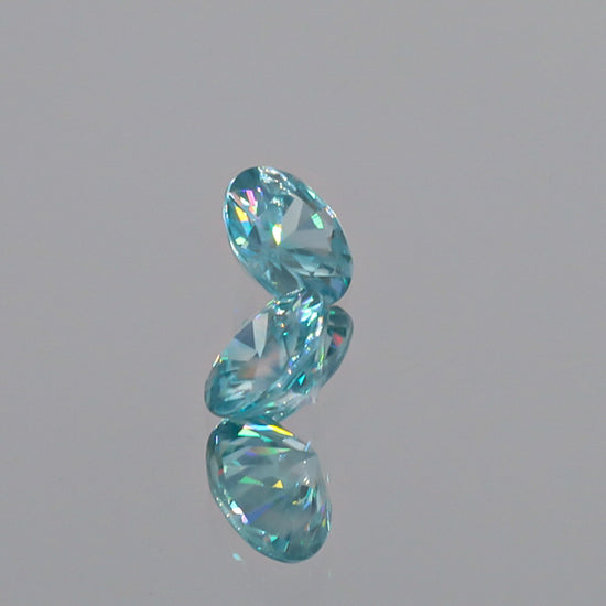 Natural Blue Zircon Pair 3.87 Total Carats