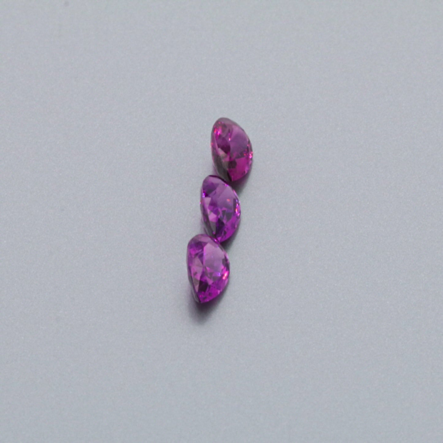 Natural Purple Garnet Three Piece Set Pear Shape 3.05 Total Carat Weight