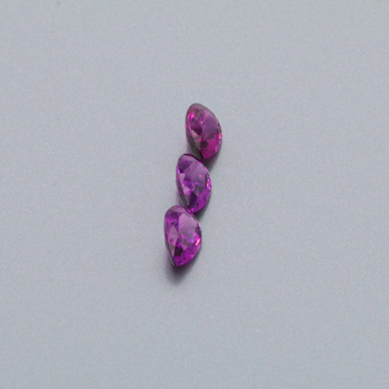 Natural Purple Garnet Three Piece Set Pear Shape 3.05 Total Carat Weight