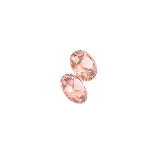 Natural Rose Zircon Pair 4.98 Total Carat Weight