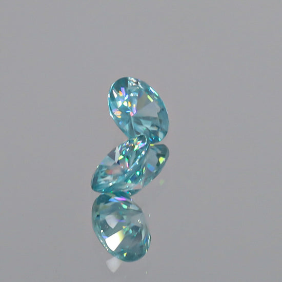 Natural Blue Zircon Pair 3.87 Total Carats