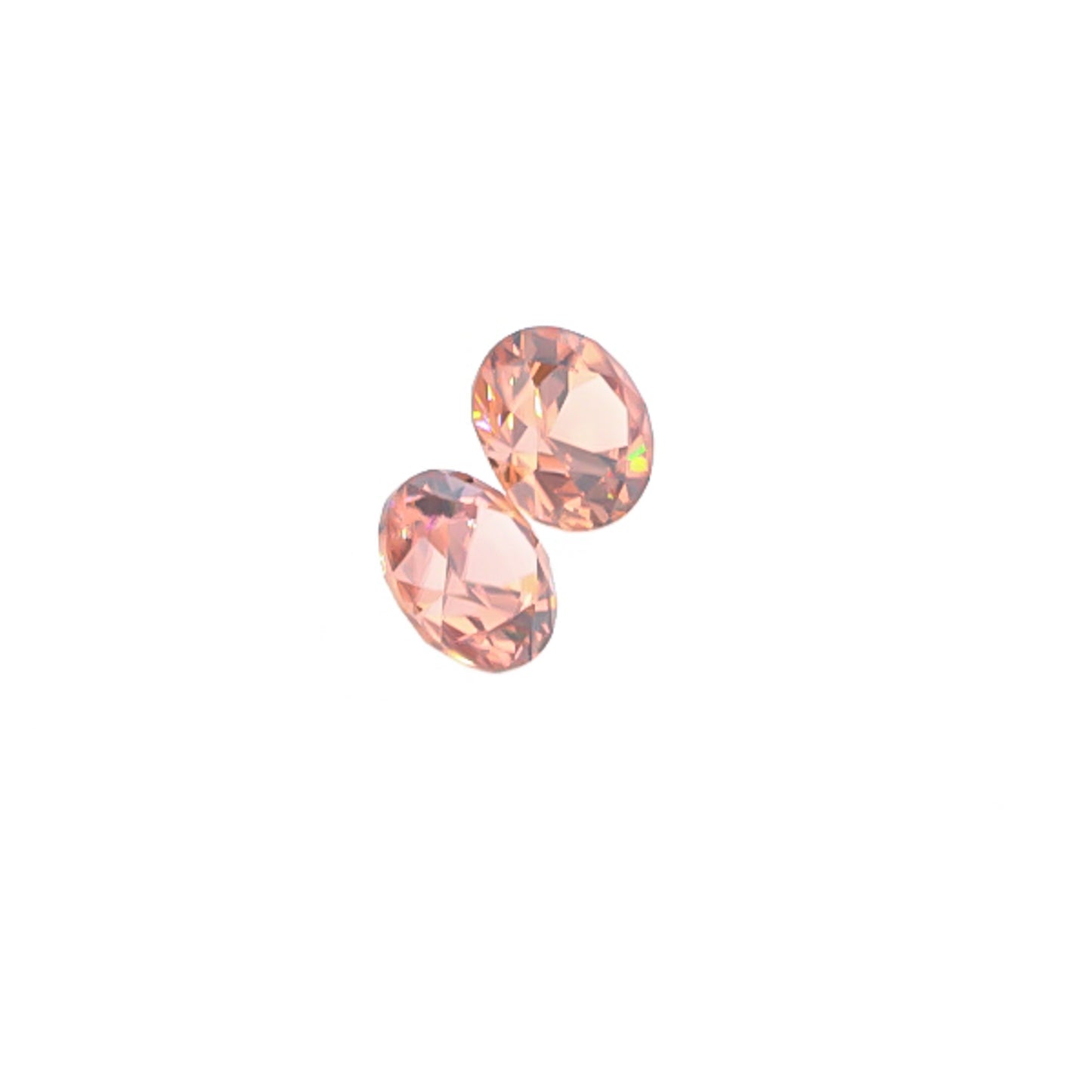 Natural Rose Zircon Pair 4.98 Total Carat Weight
