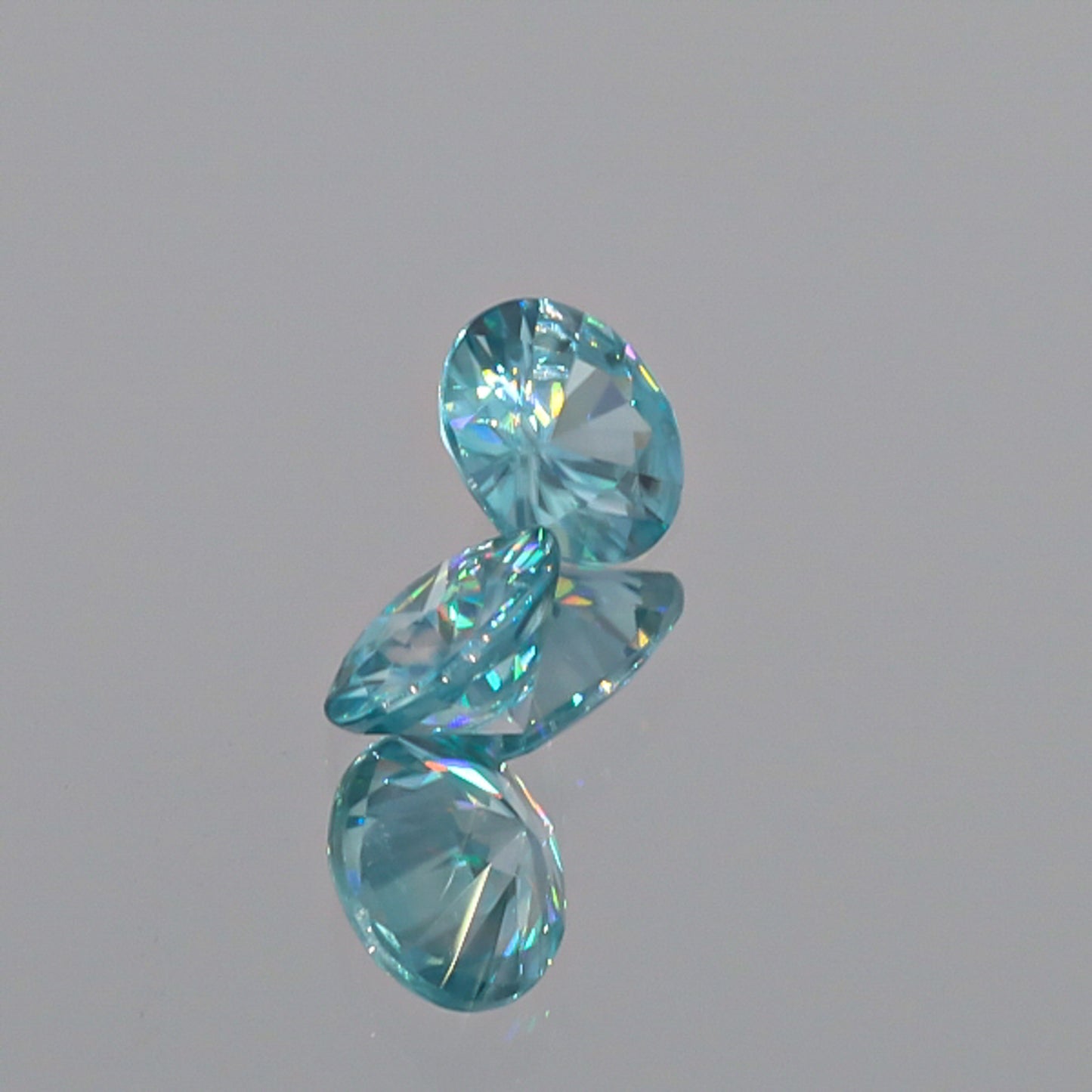 Natural Blue Zircon Pair 3.87 Total Carats